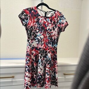 Parker Red and Black Mini Dress